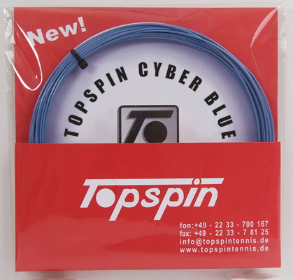 Besaitung mit Tennissaite Topspin Cyber Blue blau