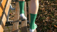 Shoesoxx Sportsocke Crew Cushion (Silicone Strips, Maximum Grip in Shoe) Green Men - 1 Pair