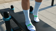 Shoesoxx Sportsocke Crew Cushion (Silicone Strips, Maximum Grip in Shoe) Sky Blue Men - 1 Pair