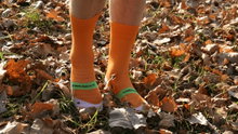 Shoesoxx Sportsocke Crew Cushion (Silicone Strips, Maximum Grip in Shoe) Orange Men - 1 Pair