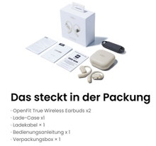 Shokz Kopfhörer OpenFit (P54-Wasserbeständigkeit, 7 Stunden Wiedergabezeit) beige