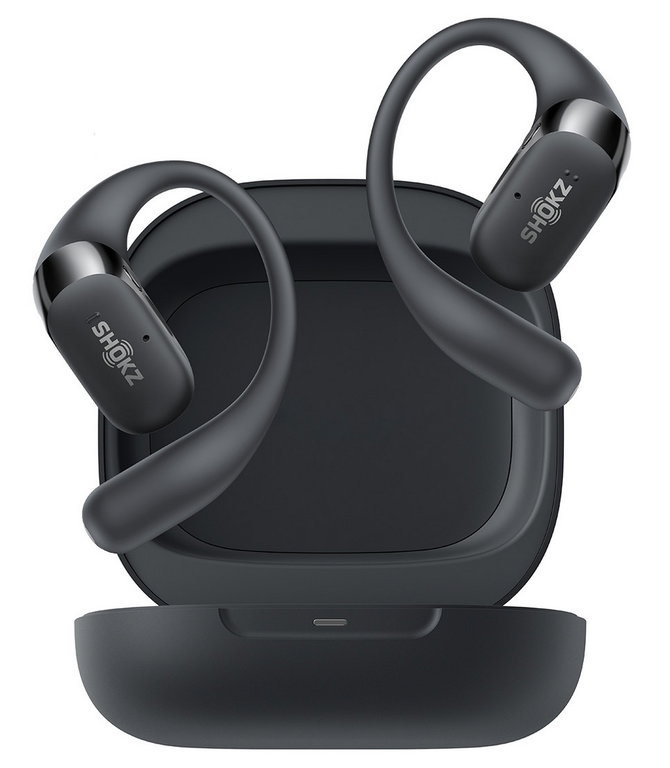 Shokz Kopfhörer OpenFit 2+ (P55-Wasserbeständigkeit, 11 Stunden Wiedergabezeit) schwarz