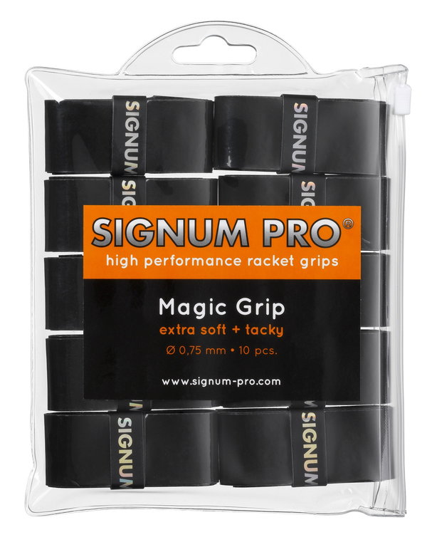 Signum Pro Overgrip Magic 0.75mm schwarz 10er Clip-Beutel