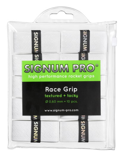 Signum Pro Overgrip Race 0.6mm weiss 10er Clip-Beutel