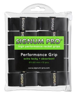 Signum Pro Overgrip Performance 0.6mm schwarz 10er Clip-Beutel