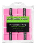 Signum Pro Overgrip Performance 0.6mm pink 10-pack Clip Bag