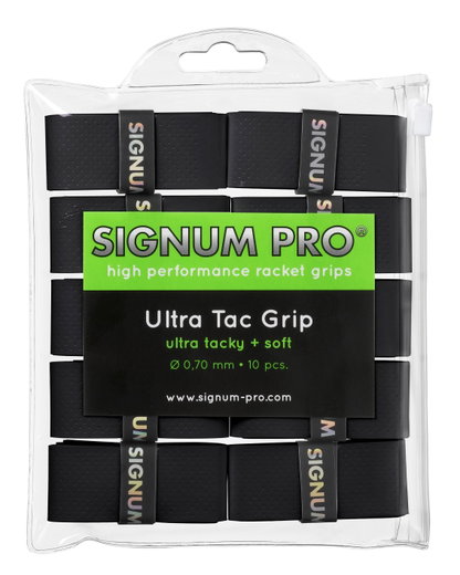 Signum Pro Overgrip Ultra Tac 0.70mm schwarz 10er Clip-Beutel