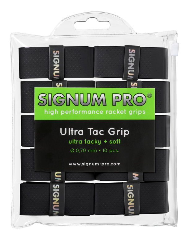 Signum Pro Overgrip Ultra Tac 0.70mm schwarz 10er Clip-Beutel