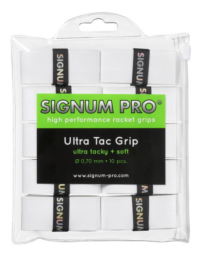Signum Pro Overgrip Ultra Tac 0.70mm weiss 10er Clip-Beutel