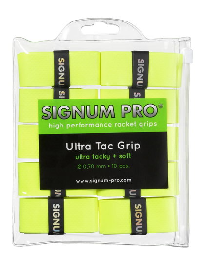 Signum Pro Overgrip Ultra Tac 0.70mm gelb 10er Clip-Beutel