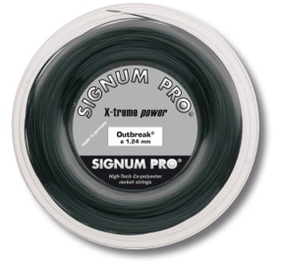 Signum Pro Tennissaite Outbreak (Haltbarkeit+Power) anthrazit 200m Rolle
