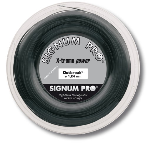 Signum Pro Tennissaite Outbreak (Haltbarkeit+Power) anthrazit 200m Rolle