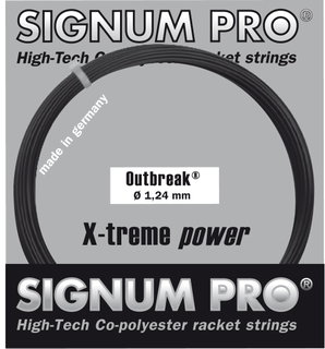 Signum Pro Tennissaite Outbreak (Haltbarkeit+Power) anthrazitgrau 12m Set