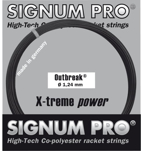Signum Pro Tennissaite Outbreak (Haltbarkeit+Power) anthrazitgrau 12m Set