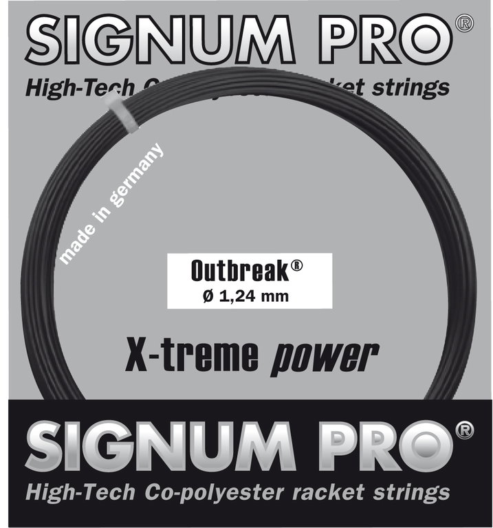 Signum Pro Tennissaite Outbreak (Haltbarkeit+Power) anthrazitgrau 12m Set