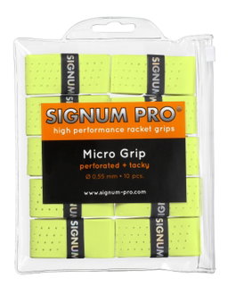 Signum Pro Overgrip Micro 0.55mm gelb 10er Clip-Beutel