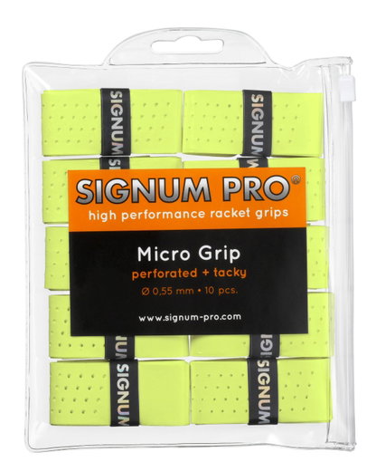 Signum Pro Overgrip Micro 0.55mm gelb 10er Clip-Beutel