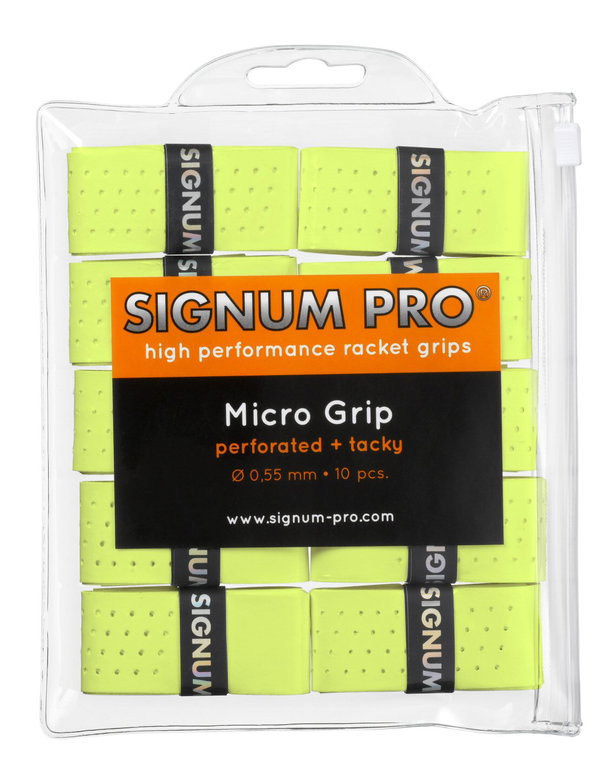 Signum Pro Overgrip Micro 0.55mm gelb 10er Clip-Beutel