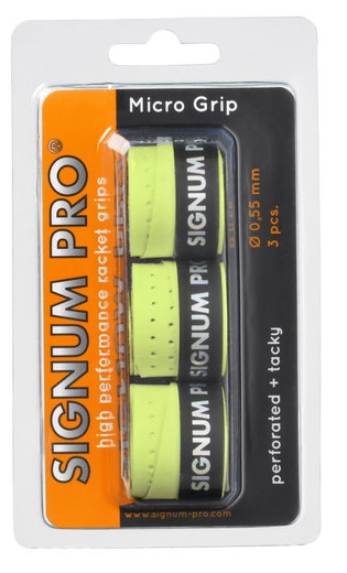 Signum Pro Overgrip Micro 0.55mm yellow 3 pack