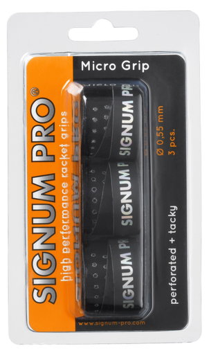 Signum Pro Overgrip Micro 0.55mm black 3 pack