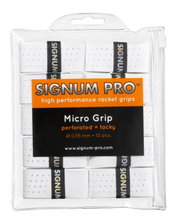 Signum Pro Overgrip Micro 0.55mm white 10-pack clip bag