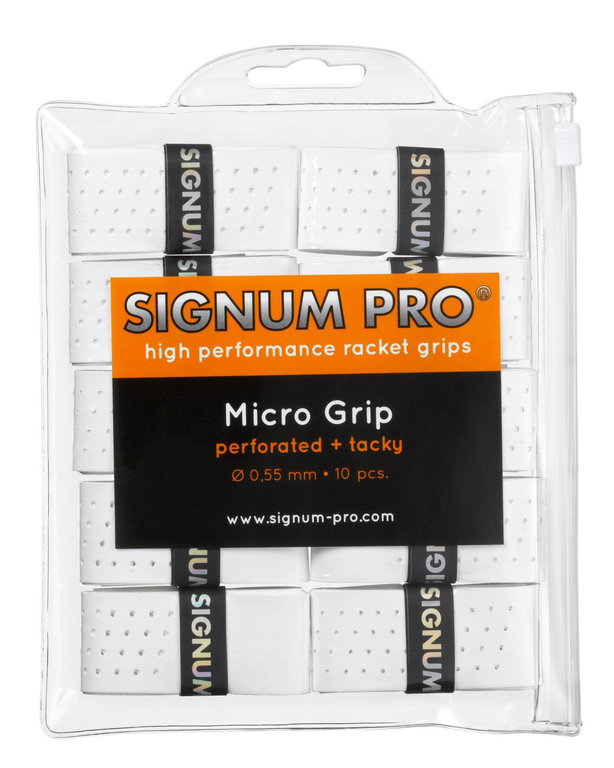Signum Pro Overgrip Micro 0.55mm weiss 10er Clip-Beutel