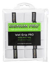 Signum Pro Overgrip Wet Pro white 10-pack clip bag