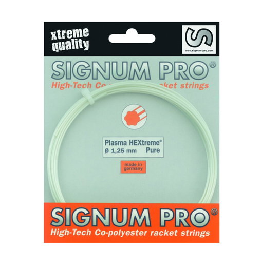 Signum Pro Tennis String Plasma Hextreme PURE white 12m set