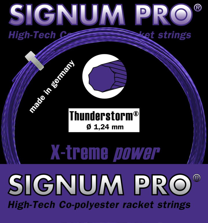 Signum Pro Tennissaite Thunderstorm (Haltbarkeit+Spin) violett 12m Set