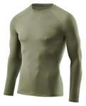 Skins Funktionsunterwäsche Langarmshirt 2-Series (enganliegend) khakigrün Herren