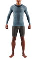 Skins Funktionsunterwäsche Langarmshirt 3-Series (enganliegend) blaugrau Herren