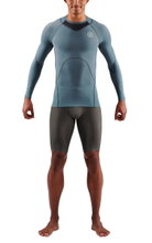 Skins Funktionsunterwäsche Langarmshirt 3-Series (enganliegend) blaugrau Herren