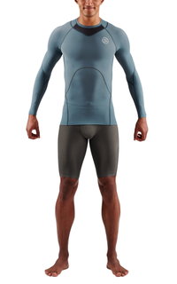 Skins Functional Underwear Long Sleeve Shirt 3-Series (tight-fitting) blue-gray Men