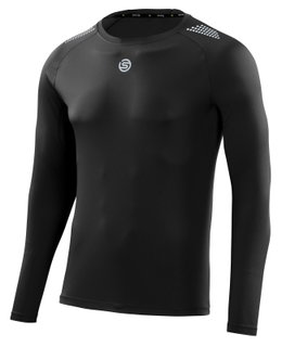 Skins Funktionsunterwäsche Langarmshirt 3-Series (perfekte feuchtigkeitstransport) schwarz Herren