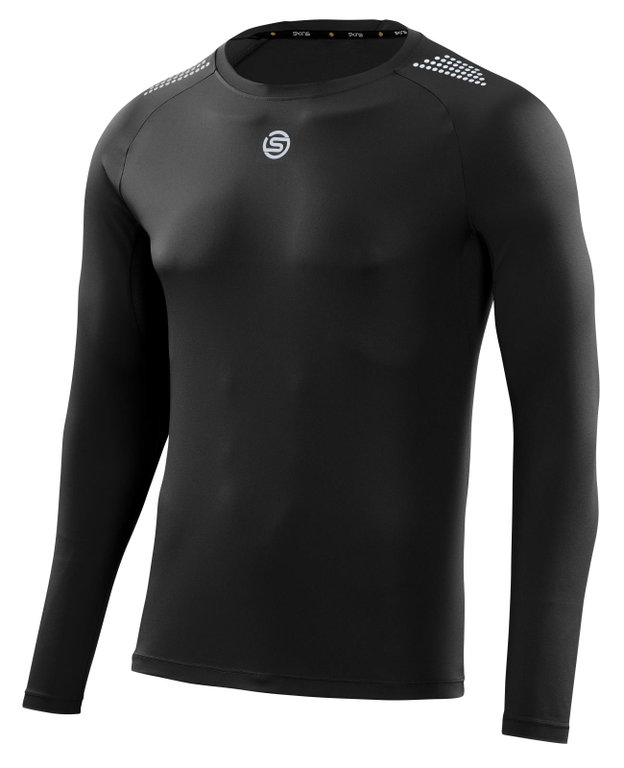 Skins Funktionsunterwäsche Langarmshirt 3-Series (perfekte feuchtigkeitstransport) schwarz Herren