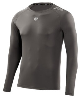 Skins Funktionsunterwäsche Langarmshirt 3-Series (perfekte feuchtigkeitstransport) charcoalgrau Herren