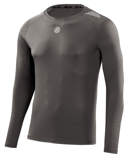 Skins Funktionsunterwäsche Langarmshirt 3-Series (perfekte feuchtigkeitstransport) charcoalgrau Herren