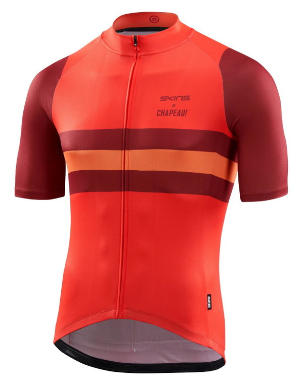Skins Cycling T-shirt Cycle X Cap (Front Zipper, quick-drying, 3 back pockets) red Men