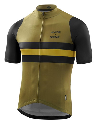 Skins Cycling T-shirt Cycle X Cap (Front Zip, quick-drying, 3 back pockets) green Men