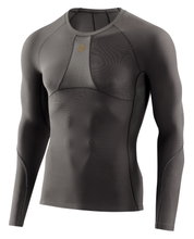 Skins Funktionsunterwäsche Langarmshirt 5-Series (enganliegend) charcoalgrau Herren