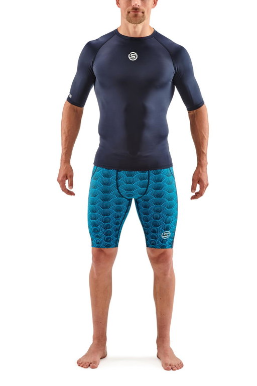 Skins Funktions-Tshirt 1-Series Short Sleeve (enganliegend) kurzarm navyblau Herren