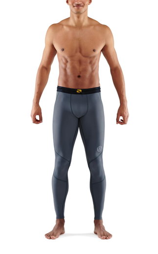 Skins Functional Pants 3-Series Tight Long (tight-fitting) charcoal grey Men
