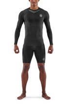 Skins Funktionsunterwäsche Langarmshirt 3-Series (enganliegend) schwarz Herren