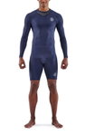 Skins Funktionsunterwäsche Langarmshirt 3-Series (enganliegend) navyblau Herren