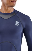Skins Funktionsunterwäsche Langarmshirt 3-Series (enganliegend) navyblau Herren