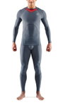 Skins Funktionsunterwäsche Langarmshirt 3-Series (enganliegend) charcoalgrau Herren