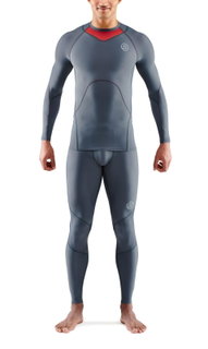 Skins Funktionsunterwäsche Langarmshirt 3-Series (enganliegend) charcoalgrau Herren