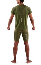 Skins Training T-shirt 3-Series (100% Polyester, Mesh Inserts) Khaki Green Men