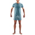 Skins Trainings-Tshirt 3-Series (100% Polyester, Mesh-Einsätze) blau/grau Herren