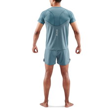 Skins T-shirt treningowe 3-Series (100% poliester, wstawki siatkowe) niebiesko/szare męskie